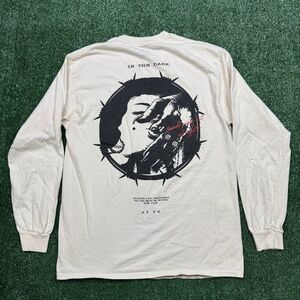 4Hunnid Graphic T Shirt Men's Size M White Long Sleeve Streetwear In The Dark